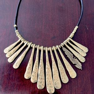 Lucky Brand leather adjustable necklace